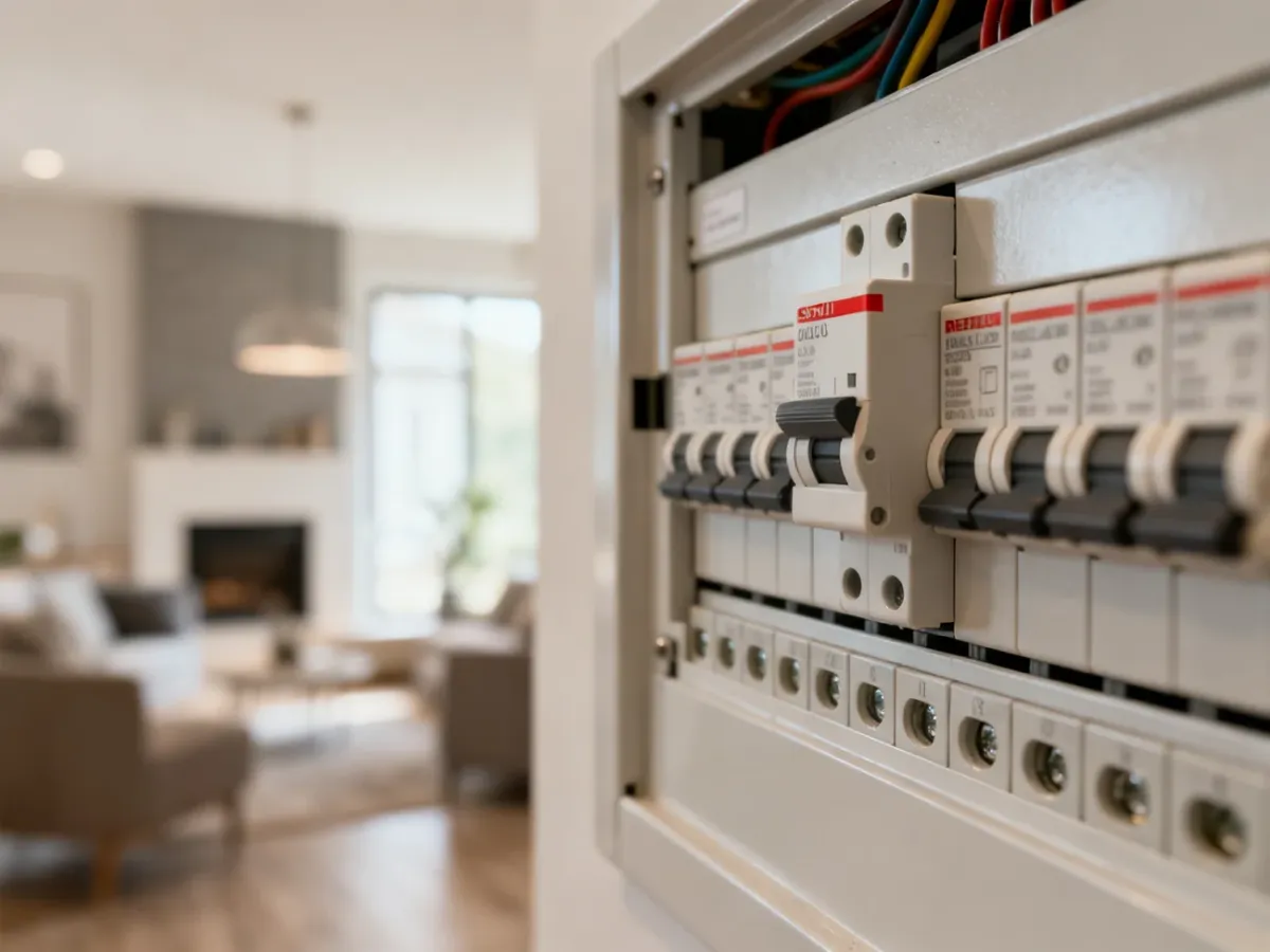 Wyłącznik różnicowoprądowy w domowej rozdzielnicy elektrycznej