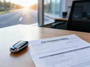 Stos monet i smartfon z aplikacją bankową na biurku, symbolizujące szybki dostęp do finansowania online.