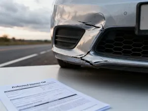 Eleganckie biurko z kalkulatorem, monetami i dokumentami finansowymi, symbolizujące profesjonalne zarządzanie podatkami.